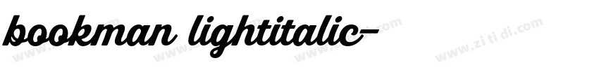 bookman lightitalic字体转换